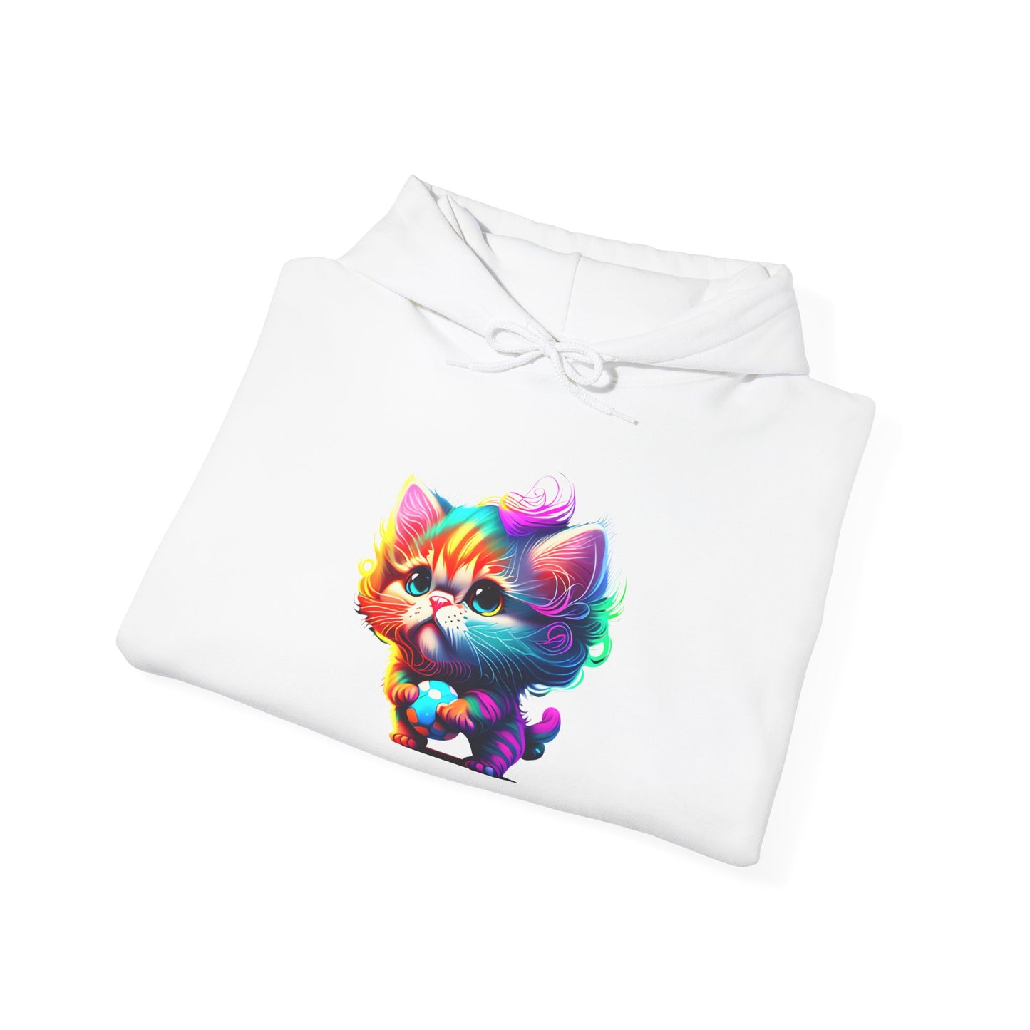 Cute Colorful Kitten Heavy Blend™ Hooded Sweatshirt