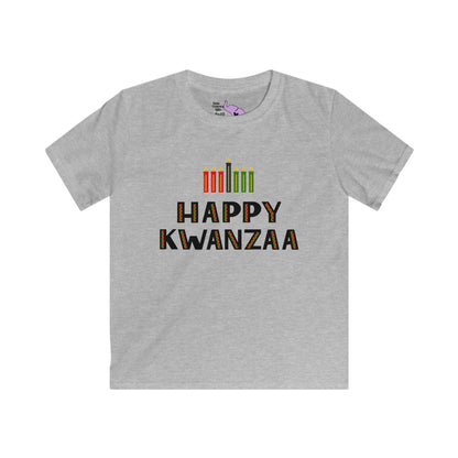 Happy Kwanzaa (Kinara) Youth Softstyle Tee