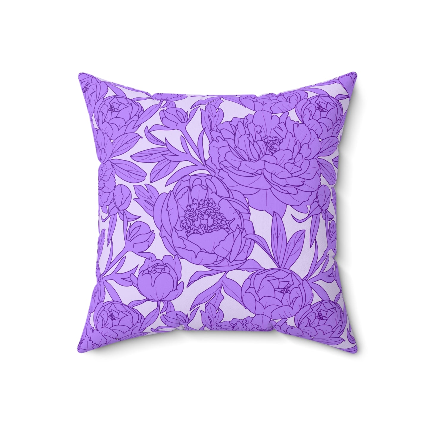 Lavender Peony Symphony Throw Pillow