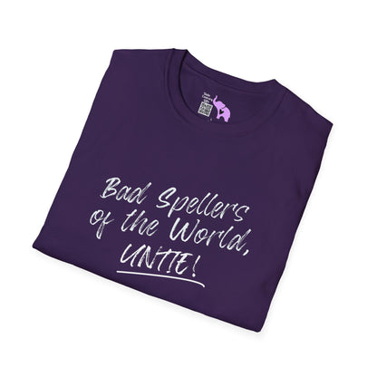 Bad Spellers of the World, Untie! Adult T-shirt