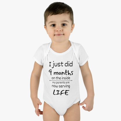 I Just Did 9 Months on the inside Infant Baby Rib Bodysuit