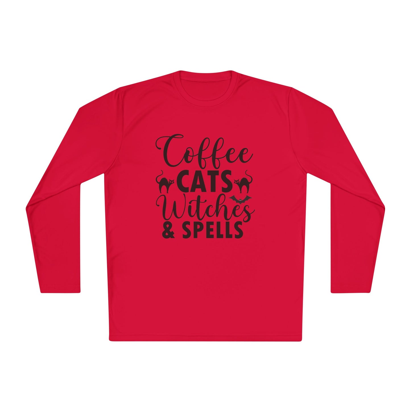 Coffee Cats Witches & Spells Adult Long Sleeve Tee