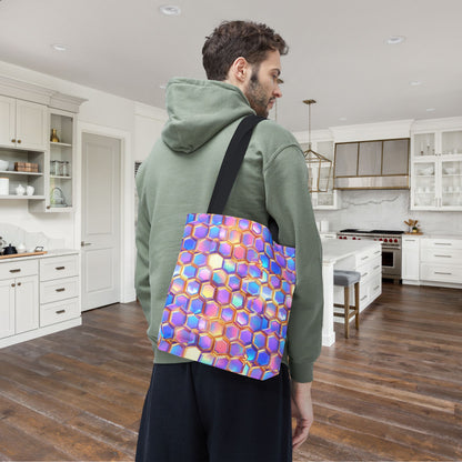 Aurora Hexagons Canvas Tote Bag