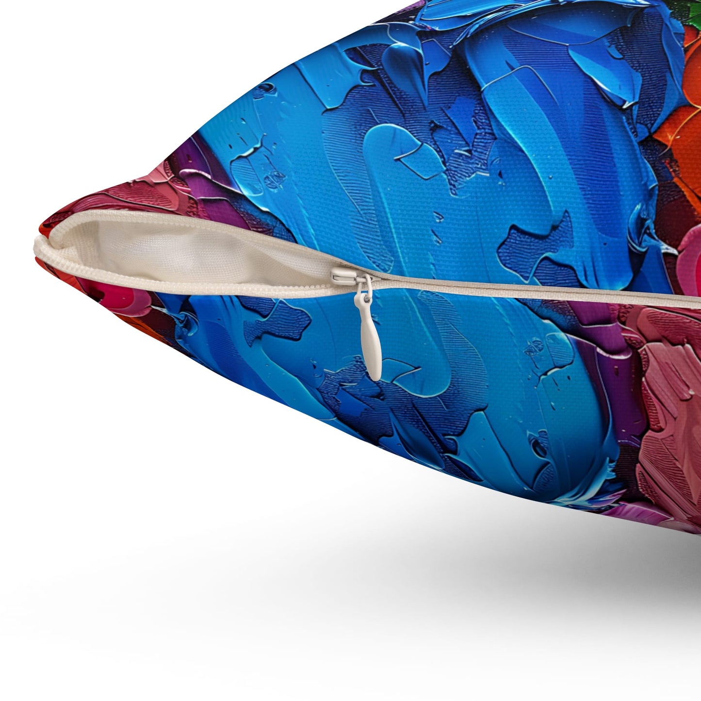 Palette Knife Hearts Throw Pillow