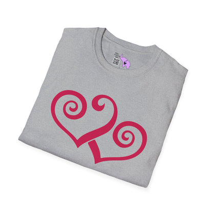 Double Hearts Adult T-shirt
