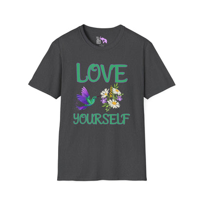 Love Yourself w/Hummingbird Adult T-shirt