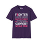 Fighter Love Hope Faith Cured Strong Support Wear Pink Adult T-shirt