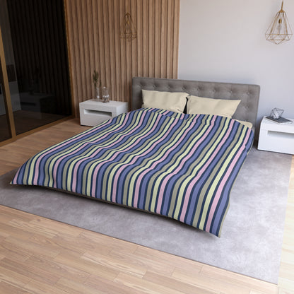 Earthy Stripes Microfiber Duvet Cover