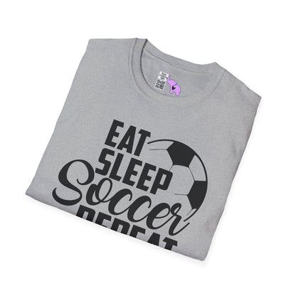 Eat Sleep Soccer Repeat Adult T-shirt