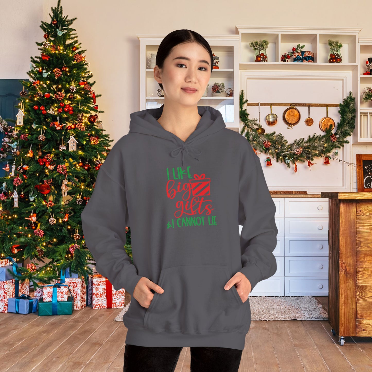 I Like Big Gifts & I Cannot Lie Adult Heavy Blend™ Hoodie