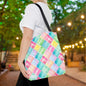 Watercolor Weave Canvas Tote Bag