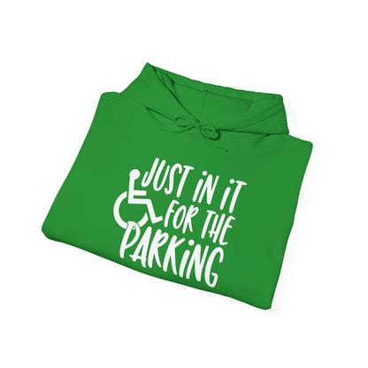 Just In It For The Parking (Wheelchair User) Adult Heavy Blend™ Hoodie