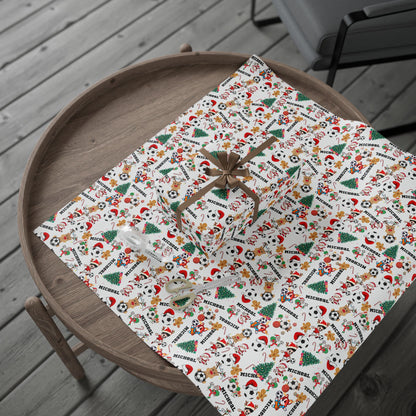 Christmas Soccer Custom Name Wrapping Paper (Micheal)