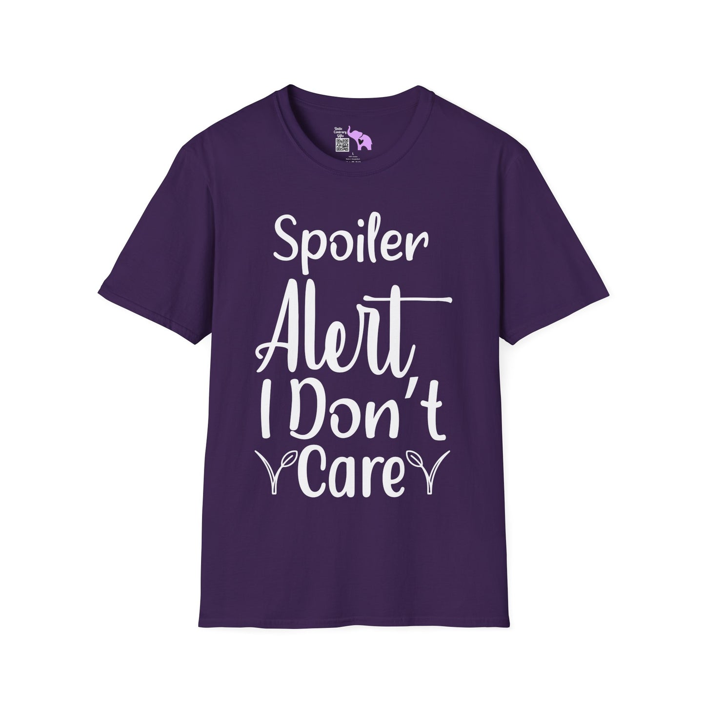 Spoiler Alert I Don't Care Adult T-shirt