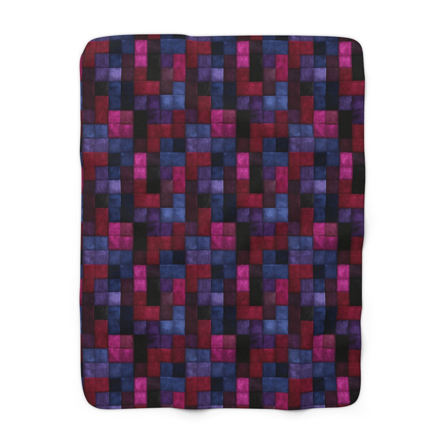 Velvet Mosaic Print Fleece Blanket