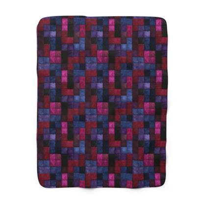 Velvet Mosaic Print Fleece Blanket