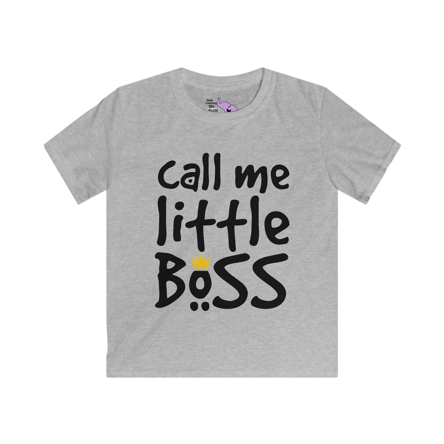 Call Me Little Boss Kids Softstyle Tee