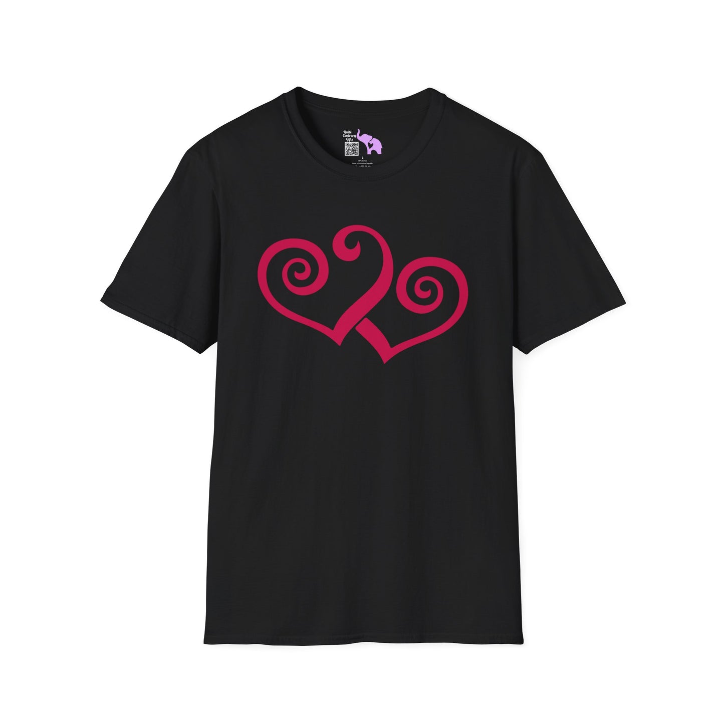 Double Hearts Adult Unisex Tshirt