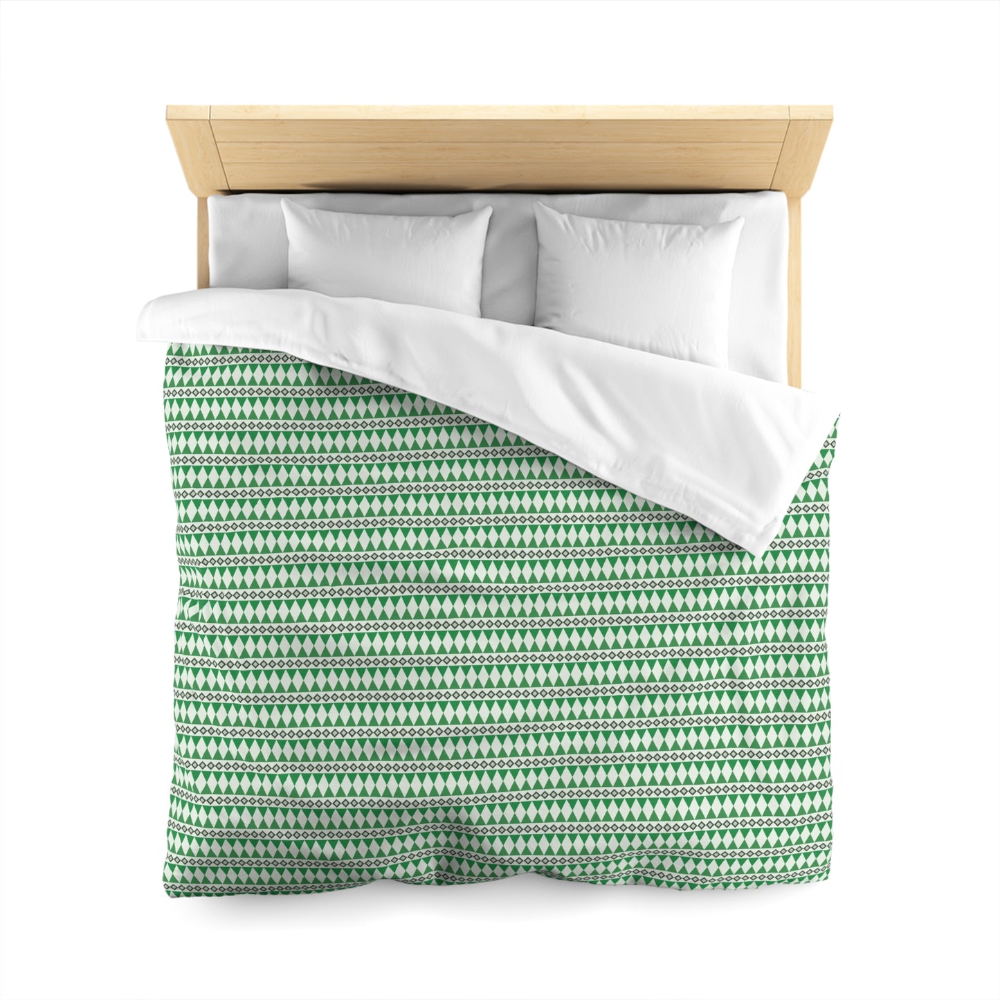 Moss Cairn Stripes Microfiber Duvet Cover