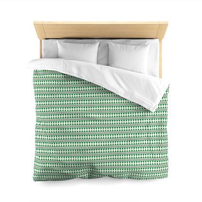 Moss Cairn Stripes Microfiber Duvet Cover