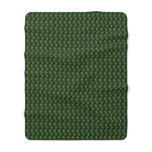 Emerald Canopy Frogs Fleece Blanket