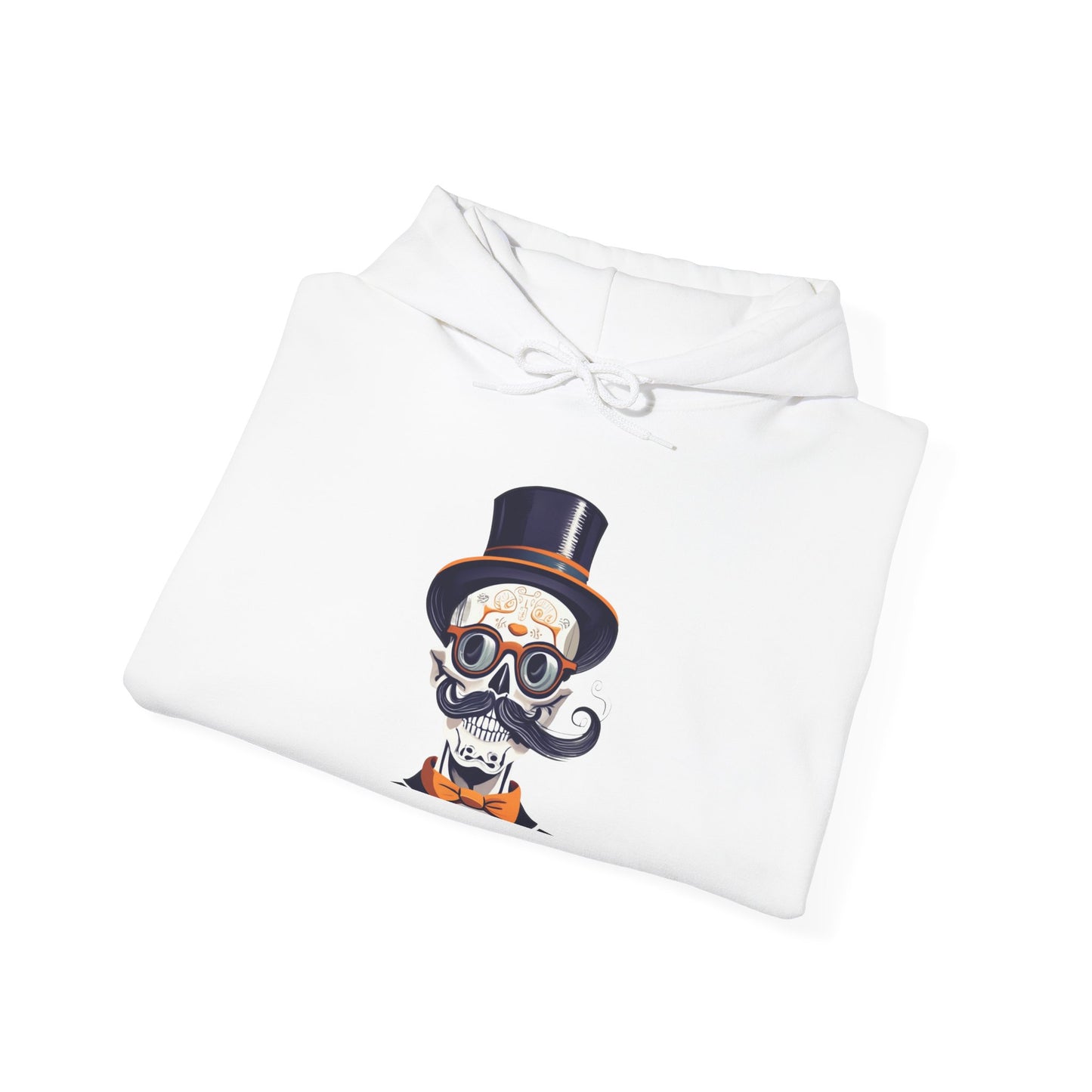 Top Hat & Mustache Skull Heavy Blend™ Hooded Sweatshirt