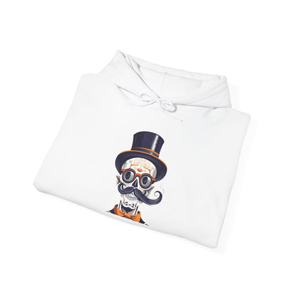 Top Hat & Mustache Skull Heavy Blend™ Hooded Sweatshirt