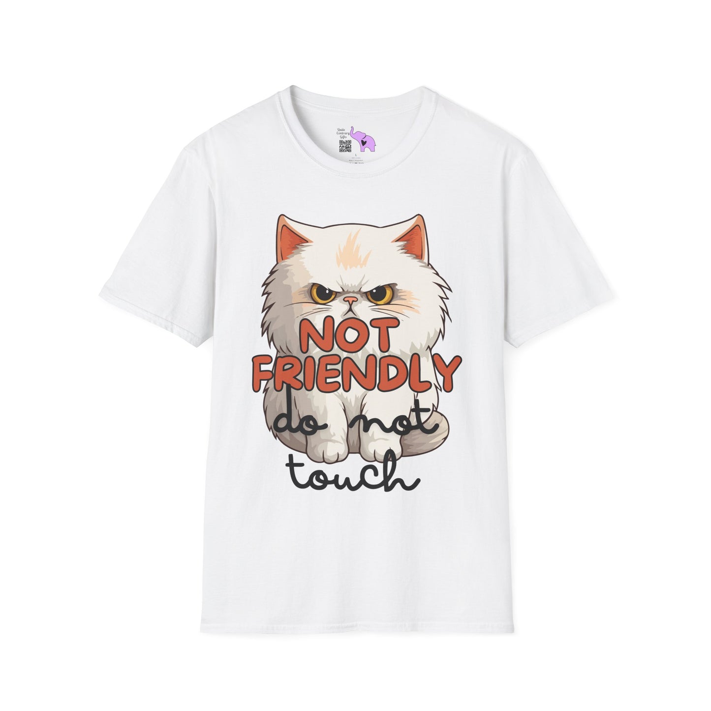 Not Friendly Do Not Touch Cat Adult T-shirt