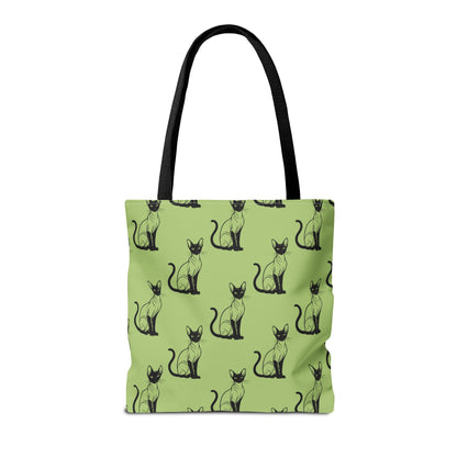 Siamese Charm – Sage Garden Canvas Tote Bag