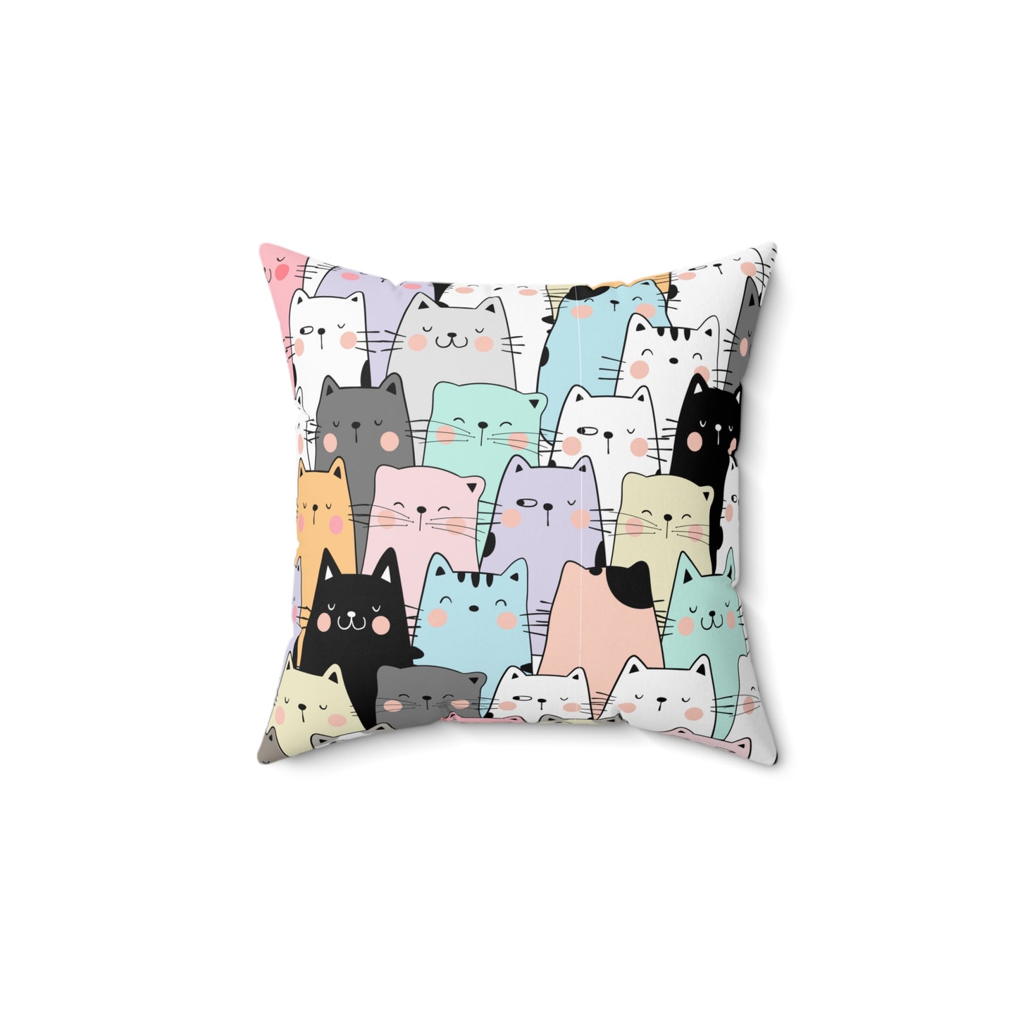 Cartoon Cats Throw Pillow