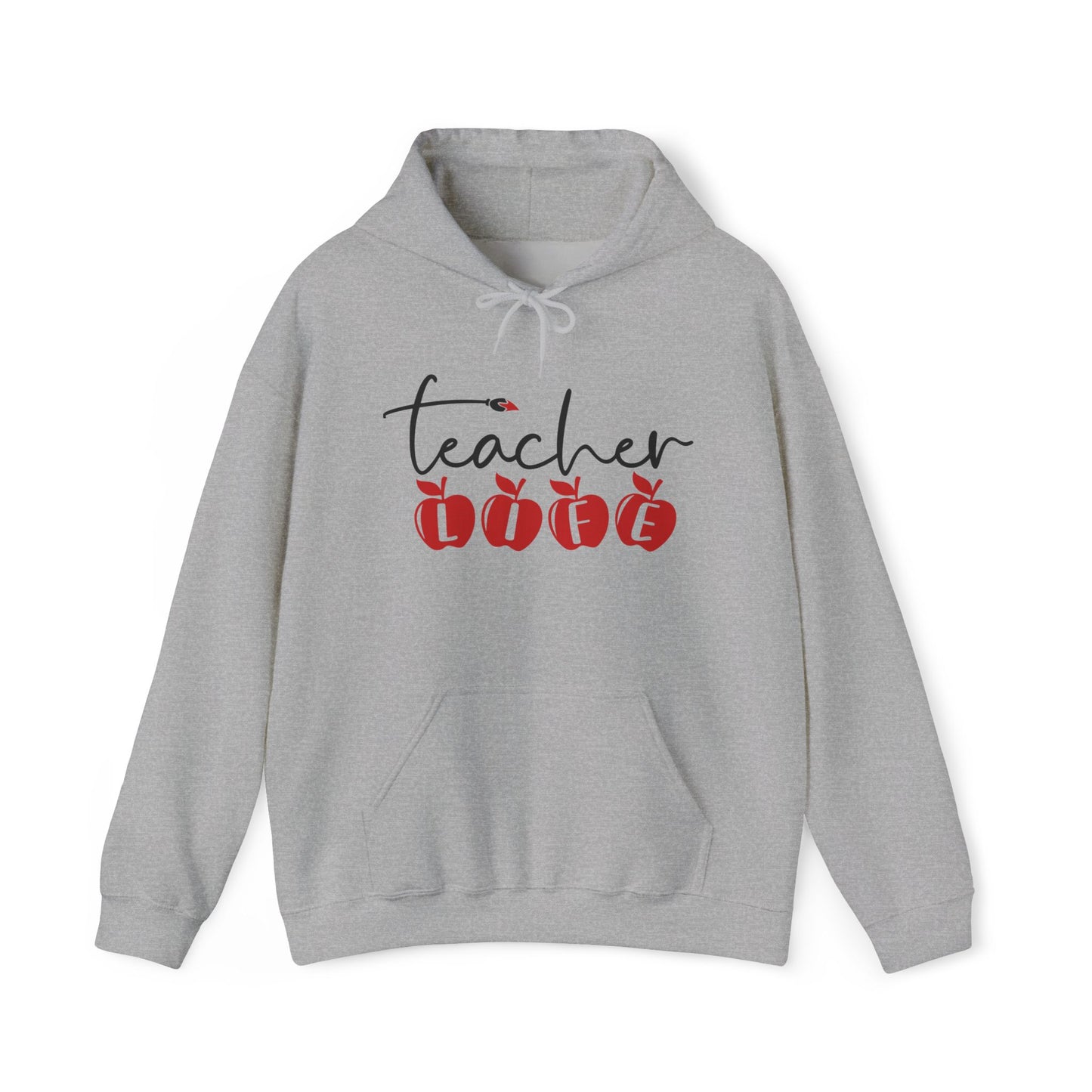 Teacher Life (Apples) Heart Heavy Blend™ Hooded Sweatshirt