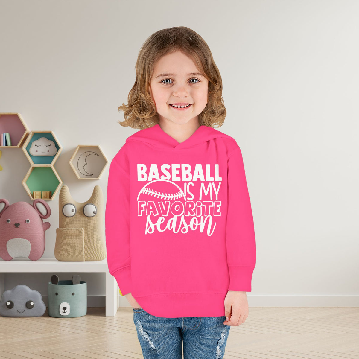 Baseball Is My Favorite Season Toddler Hoodie