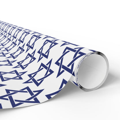 Star of David Hanukkah Wrapping Paper