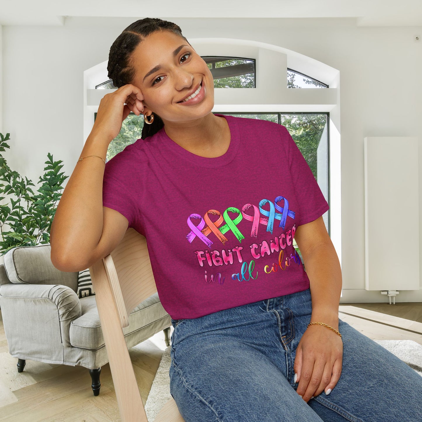 Fight Cancer in All Colors 9 Adult T-shirt