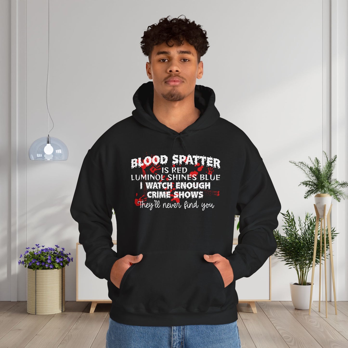 Blood Spatter is Red Luminol is Blue... Heavy Blend™ Hooded Sweatshirt
