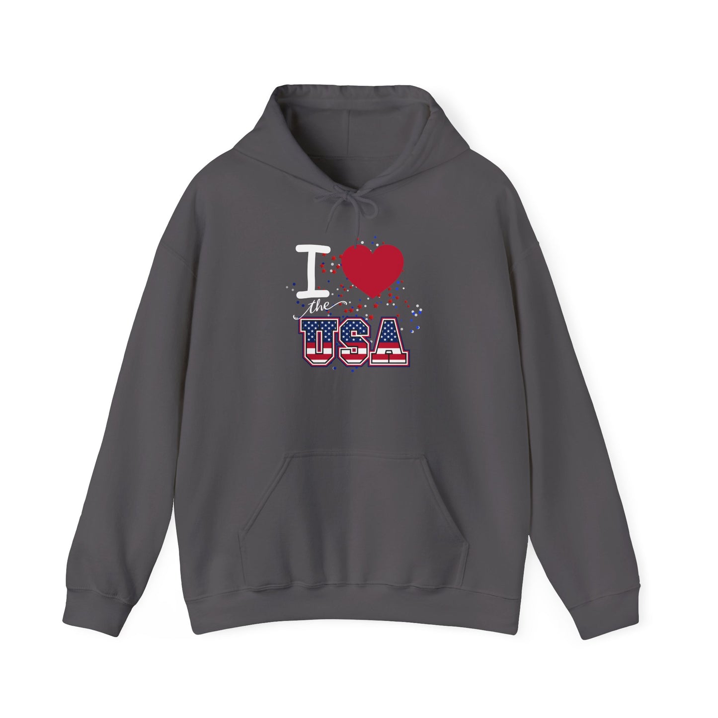 I Love The USA Heavy Blend™ Hooded Sweatshirt