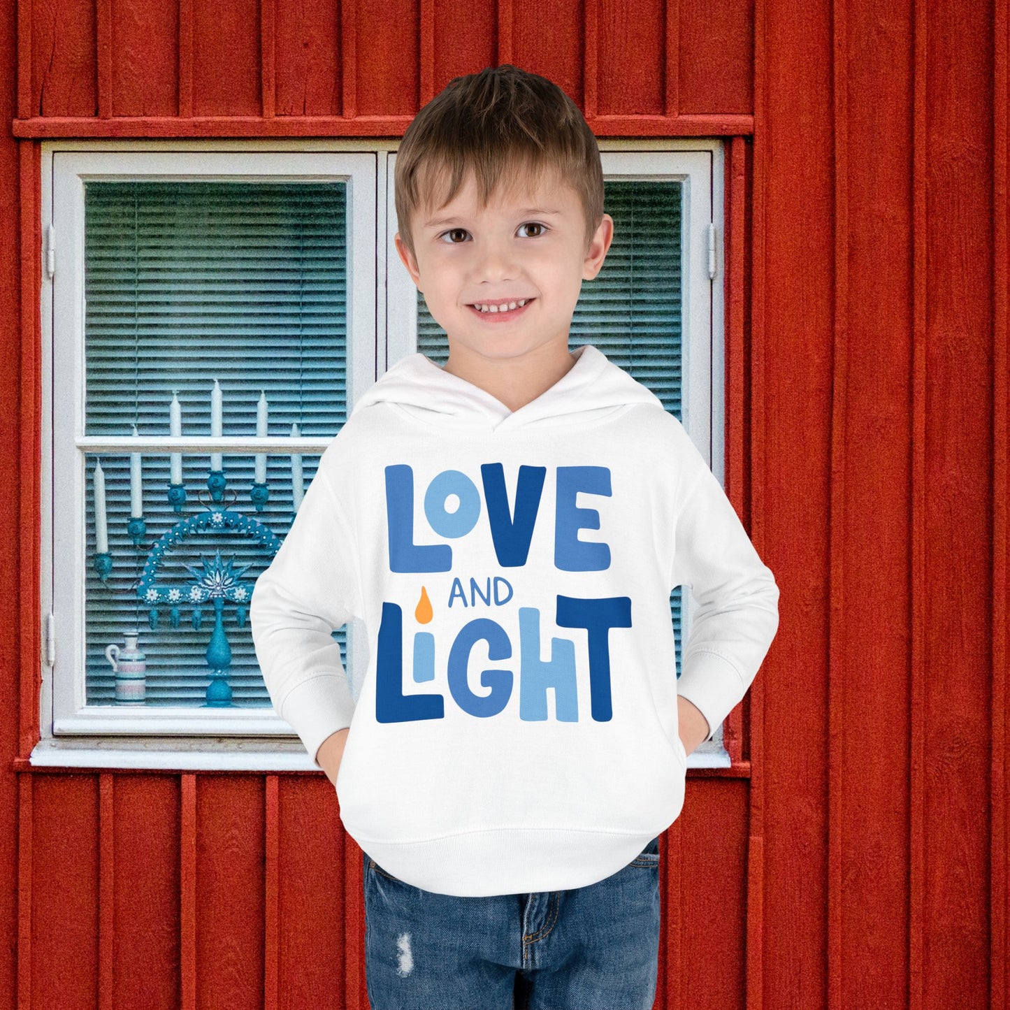 Hanukkah Love & Light 2 Toddler Pullover Fleece Hoodie