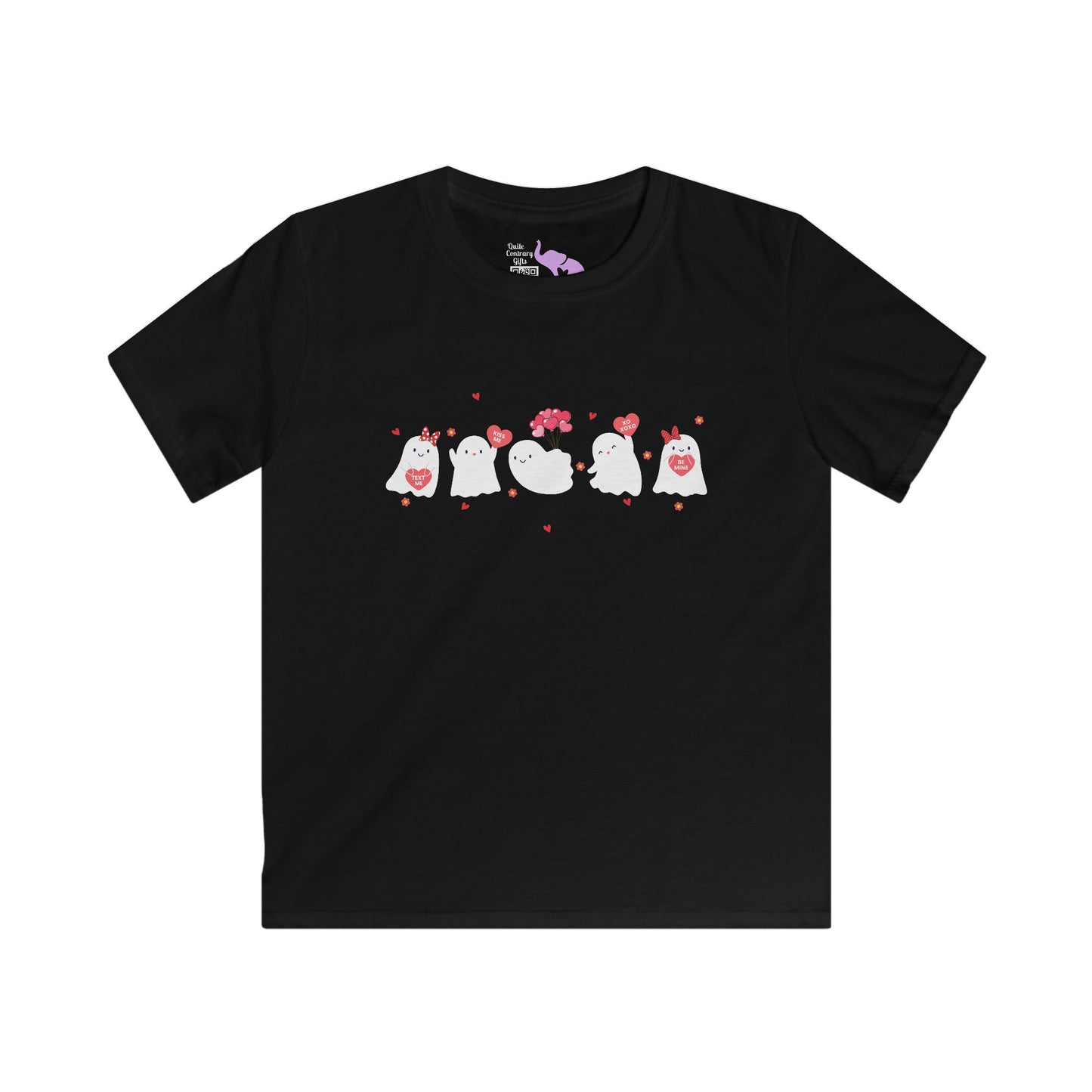 Cute Valentine Ghosts Youth Softstyle Tee