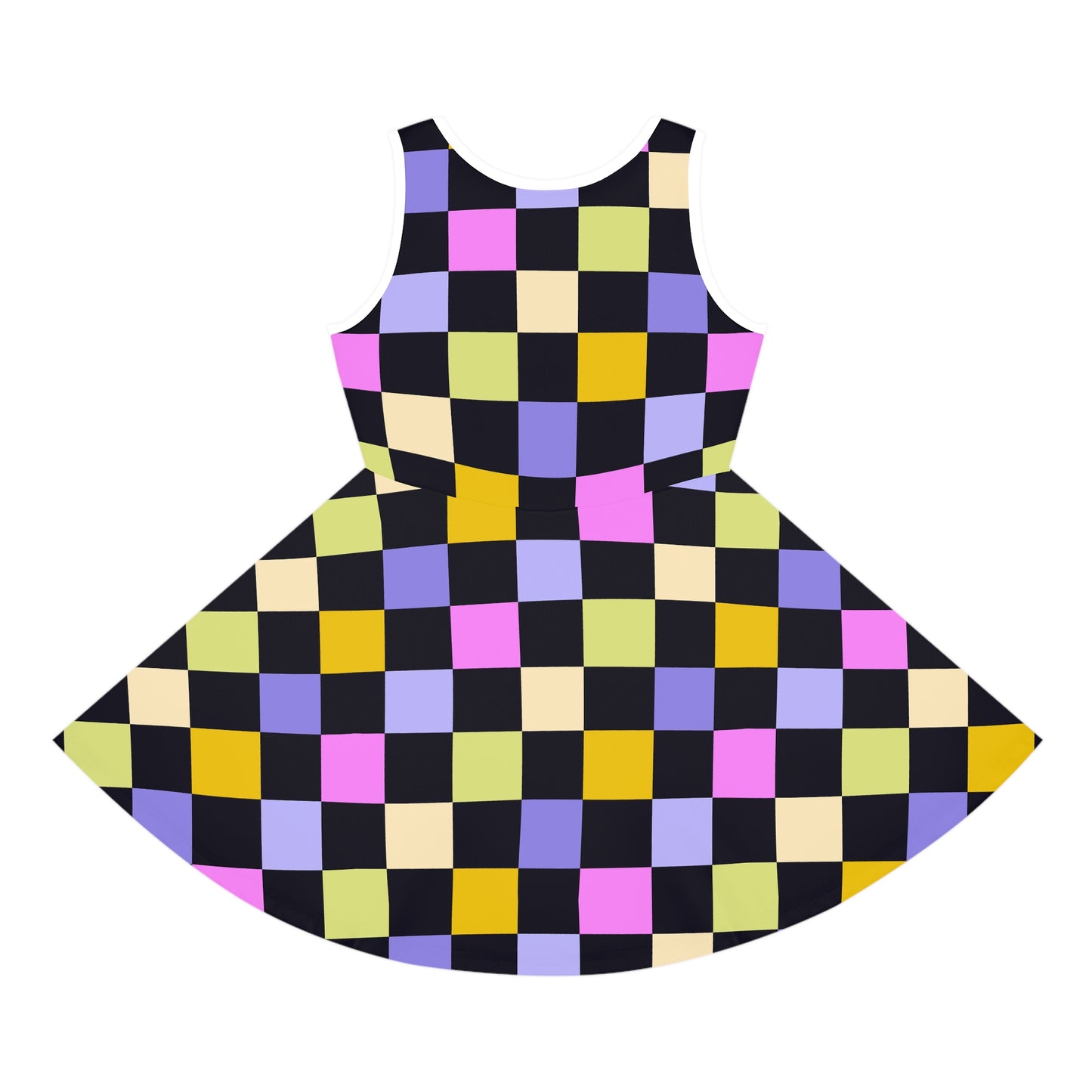 Joyful Checkerboard Girls Sundress