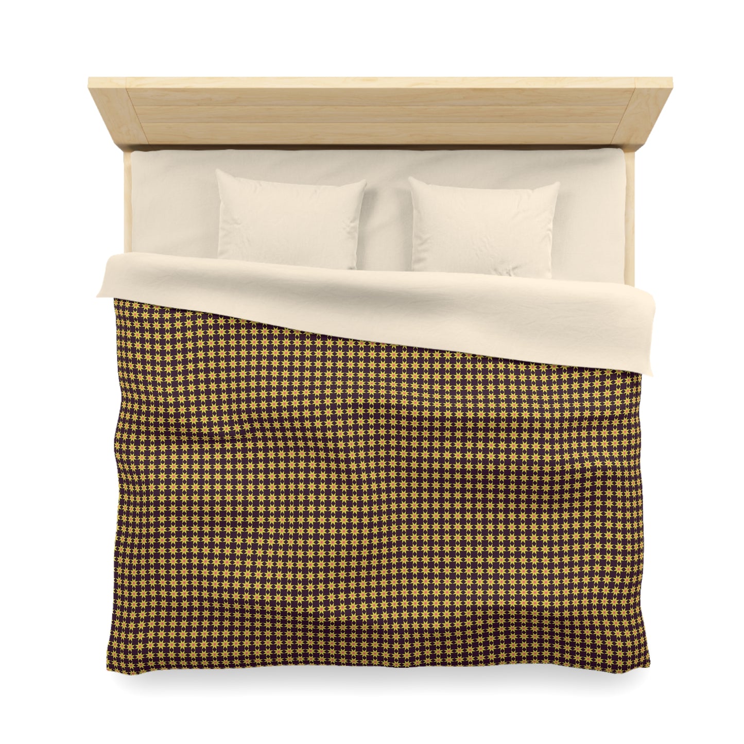 Golden Radiance Microfiber Duvet Cover