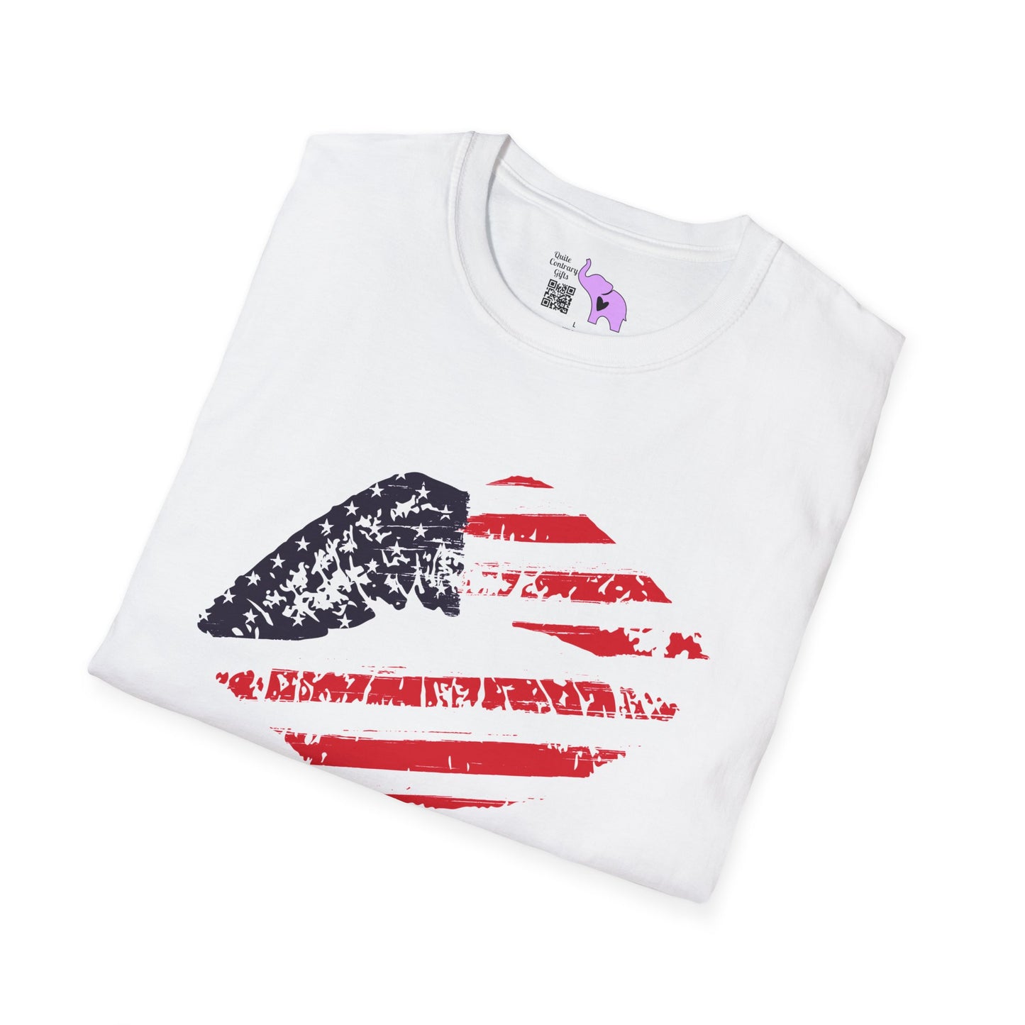 American Flag Lips Adult T-shirt
