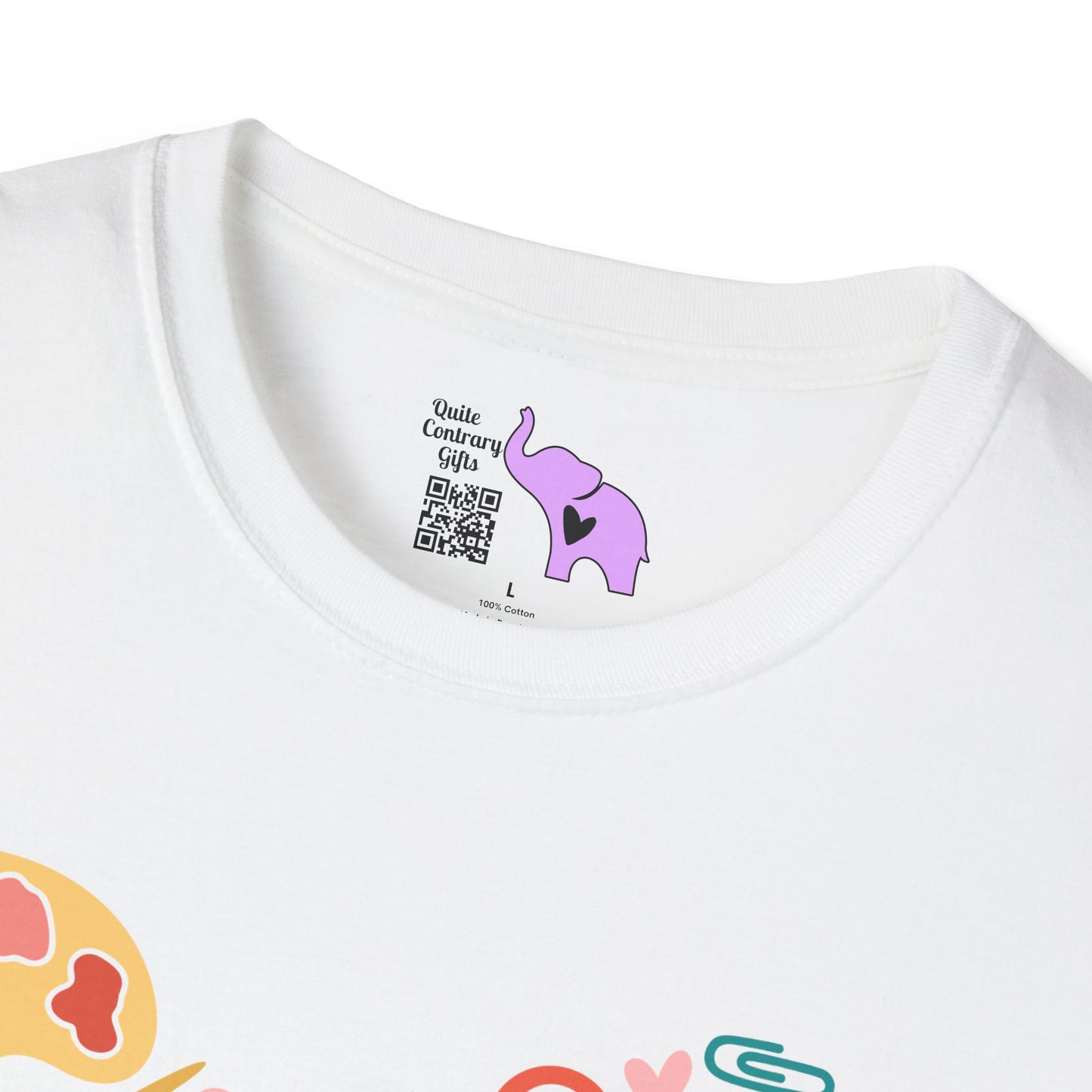 Teacher Supply Heart Adult T-shirt