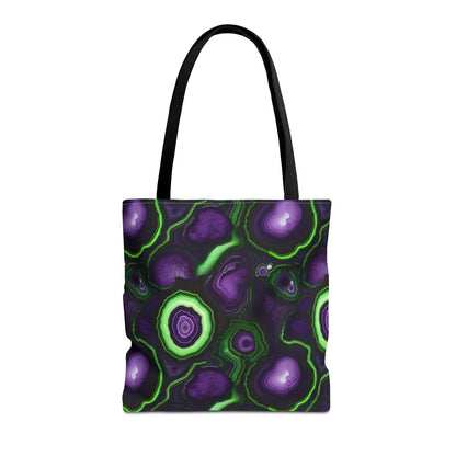 Amethyst & Lime Fracture Canvas Tote Bag