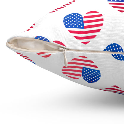 Hearts of Freedom Throw Pillow
