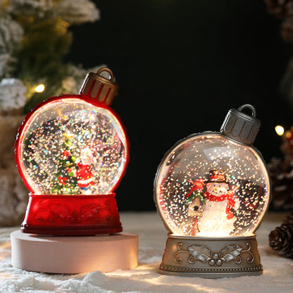 Flat Light Up Snow Globe