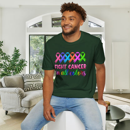 Fight Cancer in All Colors 4 Adult T-shirt