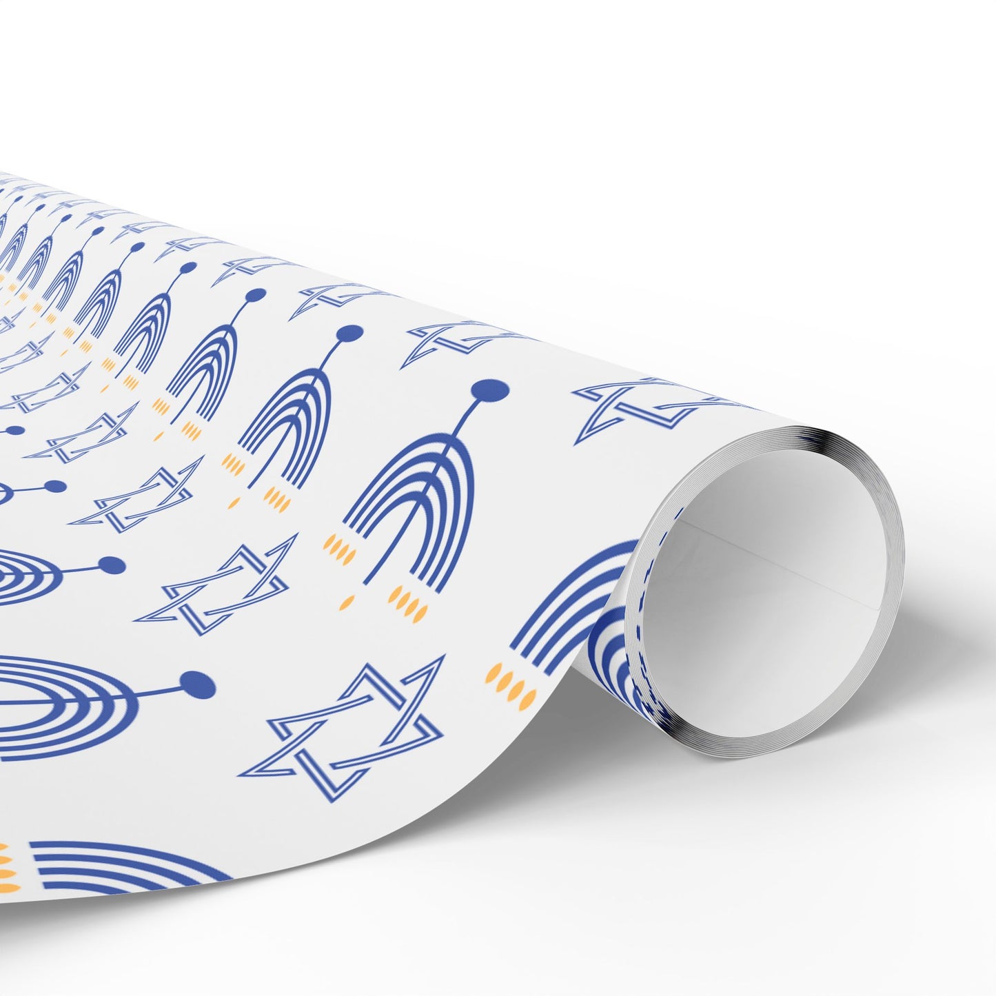 Menorah/Star of David Hanukkah Wrapping Paper