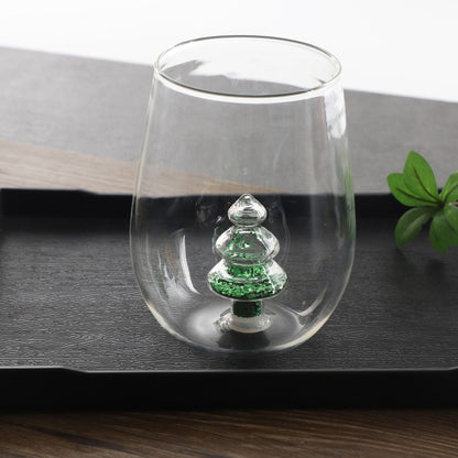 Assorted 3D Decorative Christmas Glass Mugs