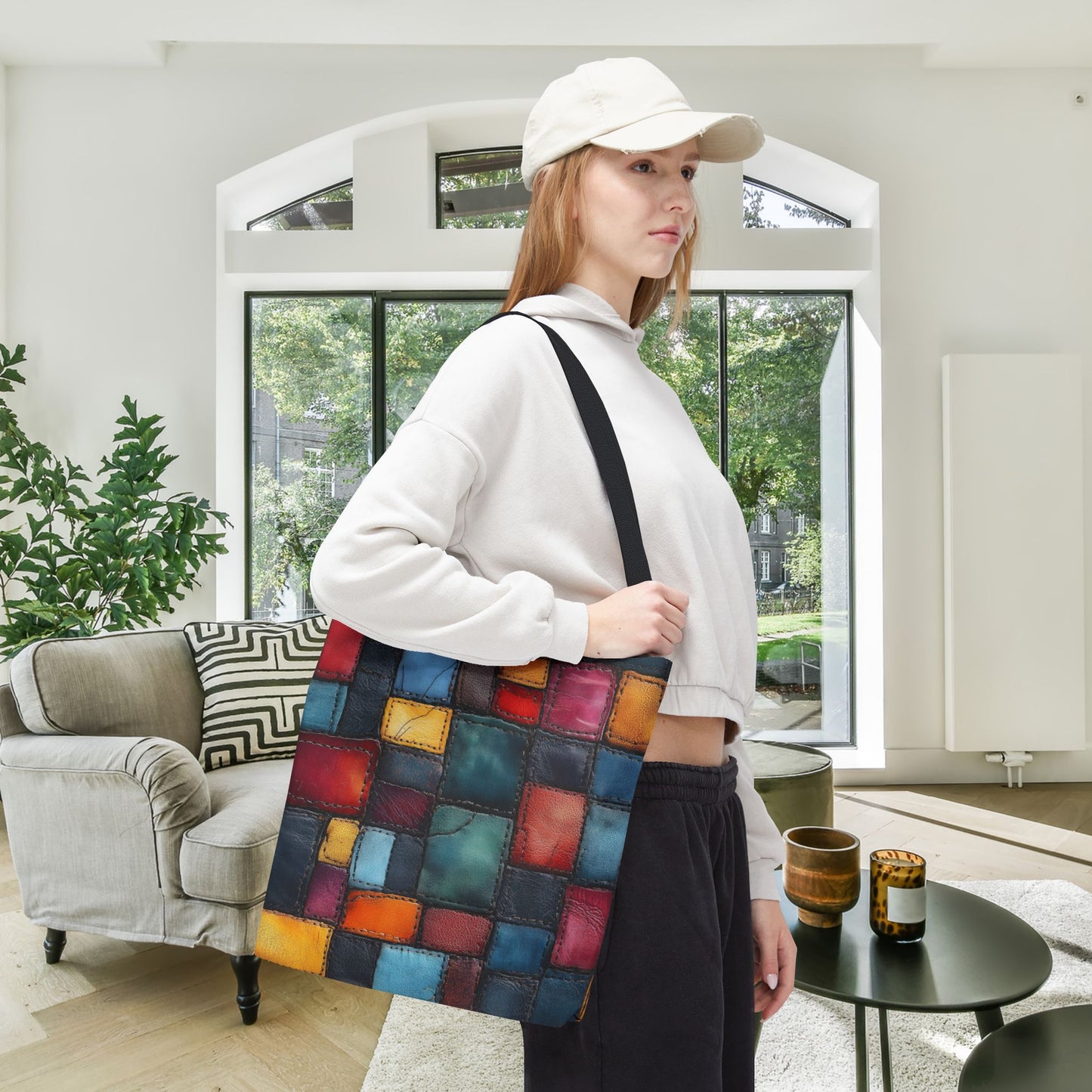 Colorblock Craze Canvas Tote Bag