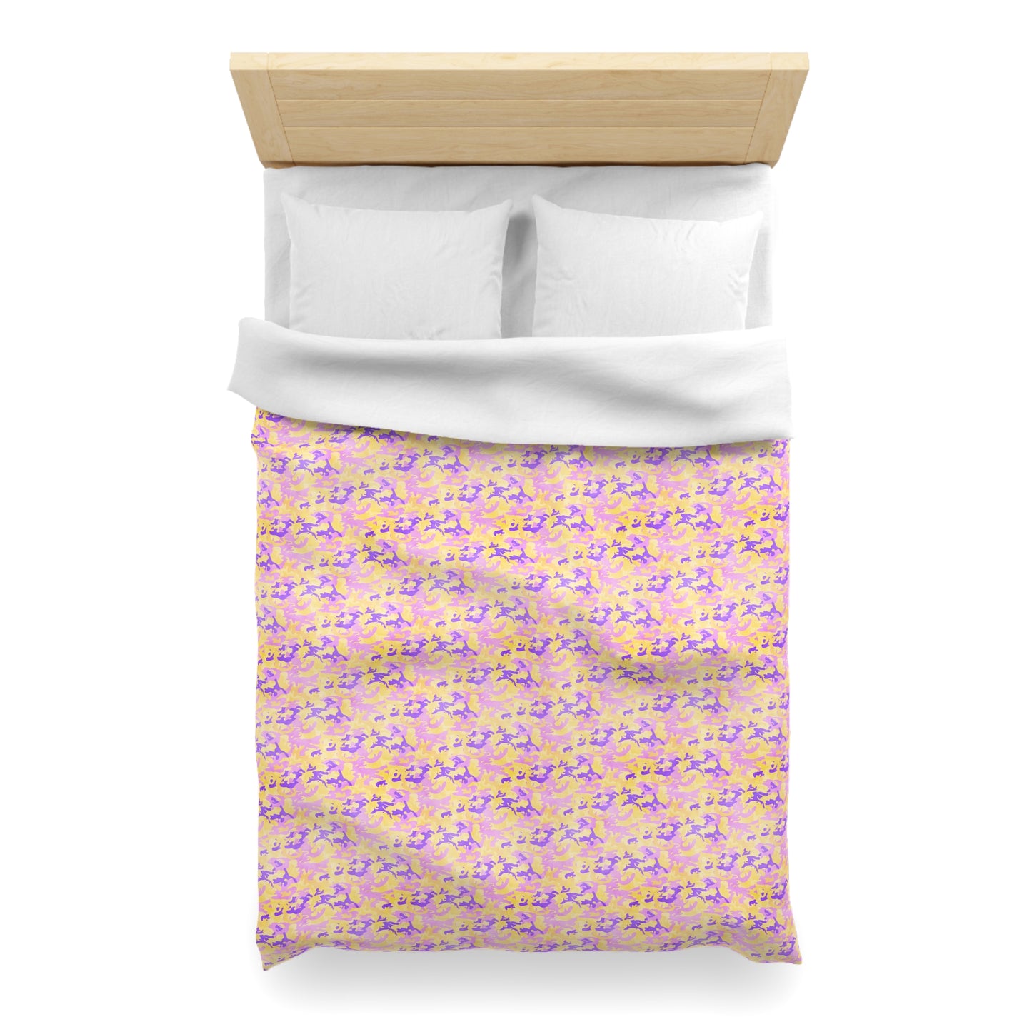Peach Sorbet Camo Duvet Bedding Set